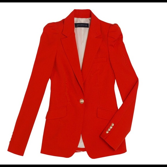 SOLD - NWOT Zara Red Blazer/Kate Middleton - Picture 2 of 8